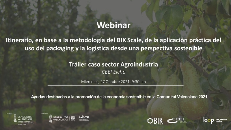 Informaci�n del webinar: uso del packating y la log�stica (Portada)