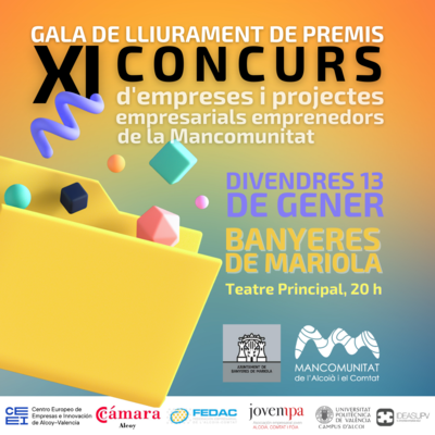 Entrega de premios XI Emprendedores de la Mancomunitat de l'Alcoi� i el Comtat