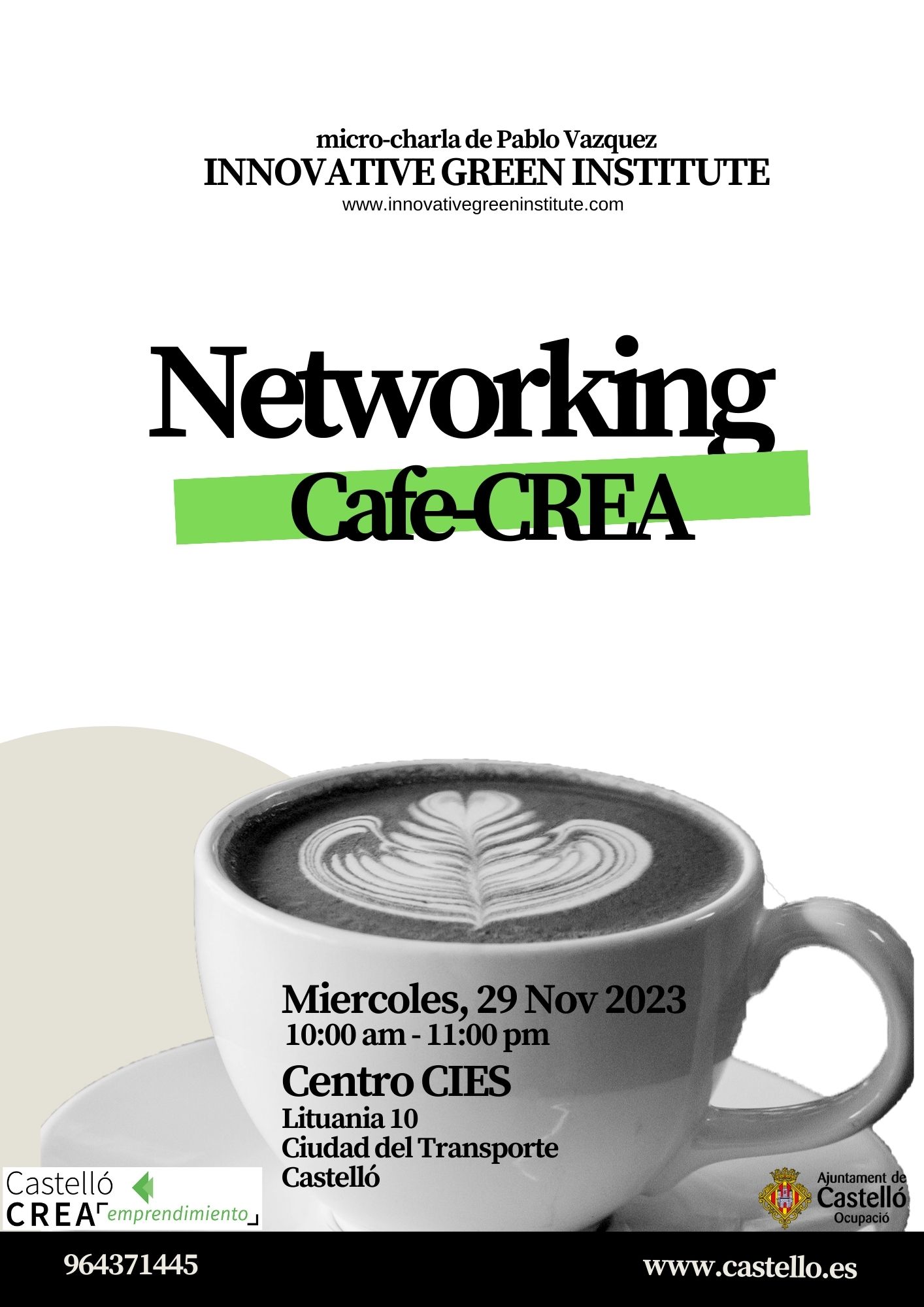 Networking CafeCREA para personas emprendedoras