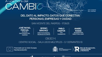 La Gesti�n del Dato tem�tica del cuarto encuentro �A una hora del cambio� organizado por Terciario Avanzado y Aguas de Alicante.