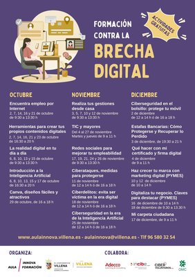 Aula Innova en Villena anuncia su programaci�n formativa de oto�o dirigida a reducir la brecha digital
