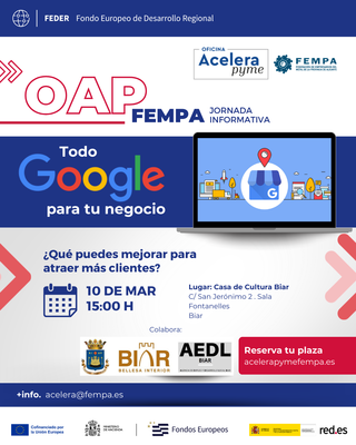 Biar acoge 4 jornadas gratuitas para que pymes y aut�nomos ganen visibilidad, ordenen la atenci�n y vendan m�s