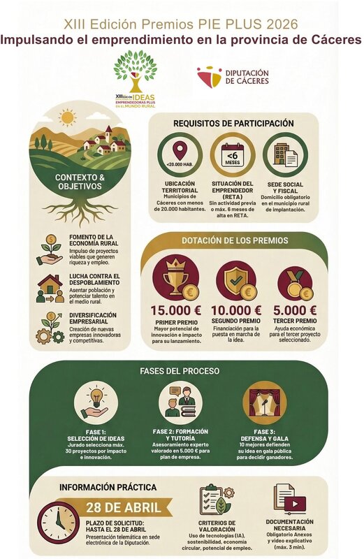 XIII Edici�n Premios PIE | Diputaci�n C�ceres