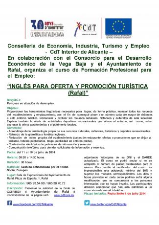 Curso de Ingl�s para la oferta y la promoci�n tur�stica