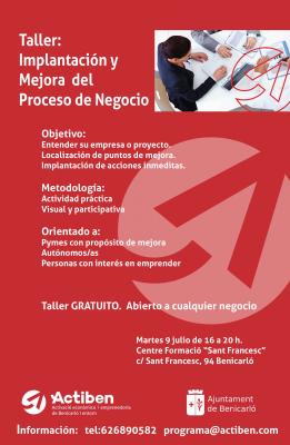 Taller: Implantaci�n y Mejora del Proceso de Negocio