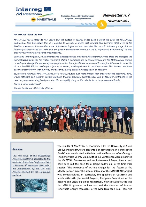 MAESTRALE Newsletter 7