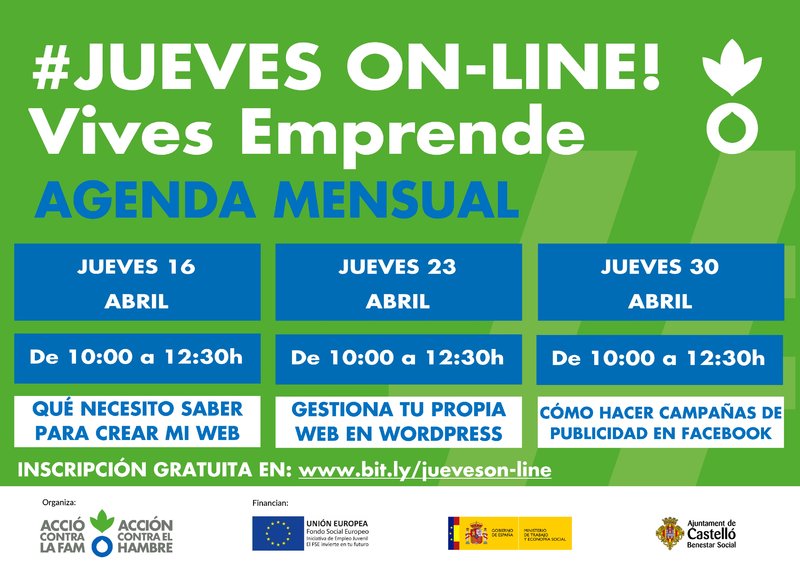Ciclo de Jornadas #JuevesOnLine Vives Emprende